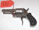 Antique Folding Trigger Revolver, Nickel Plated and engraved