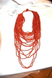 Multi-Strand Red Coral Necklace