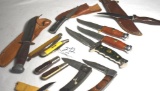 Mixed Knives Folding Gerber, Davy Crocket, Buffalo Bill, Remington Pal, Schrade etc