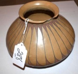 Polychrome Indian Olla, apx 10 inch diameter, loss to rim