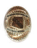 Arizona State Shoot '99 Oval Plate for Buckle or Badge.. Sterling