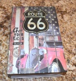 Rt. 66 Outside Cover with metal combo dial safe insert inside book