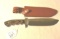Elk Ridge Bowie Knife, Fixed Blade Custom Design, 14 in long