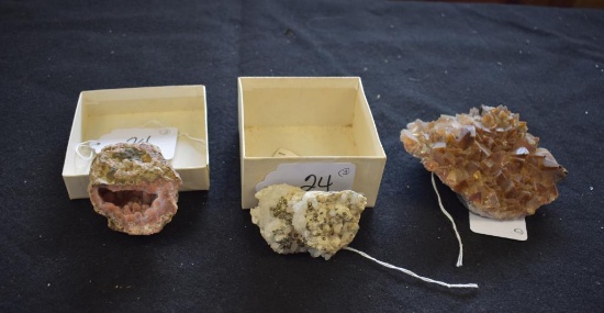 Mineral Specimans: Calcite & Chalcopyrite, Chihuahoa, MX, Morocco Geode, Lg. Brown Calcite