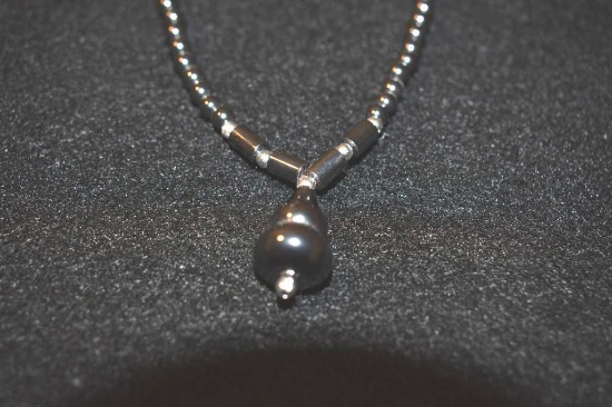 Hemitite Beaded Necklace and pendant