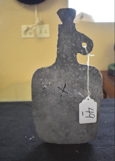 Custom Made Steel Moonshine Jug Target, Free Standing