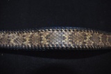 Custom Leather & Rattlesnake Belt, Size 32, Western Diamondback