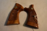 Smith & Wesson Factory Checkered Hardwood Grips with screw