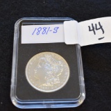 U S Morgan Silver Dollar, 1881-S, Nice Details Hi Grade