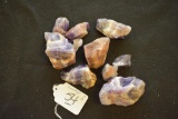 Specimans of raw Amethyst in Natural Formations