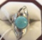 Ladies Sterling Ring with Turquoise color center