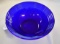 Cobalt Glassware Ring Edge Bowl,10 in Diameter