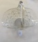 Tiffin Glass Handled Basket 11in T x 12in W