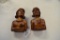 Pair of Carved Wood Figures: Male and Female