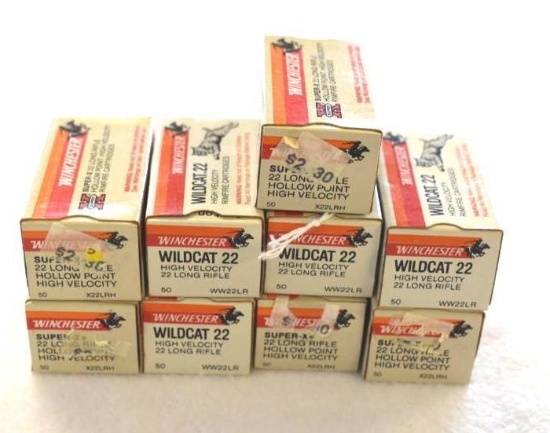 Nine Boxes Winchester .22 Wildcat Ammo