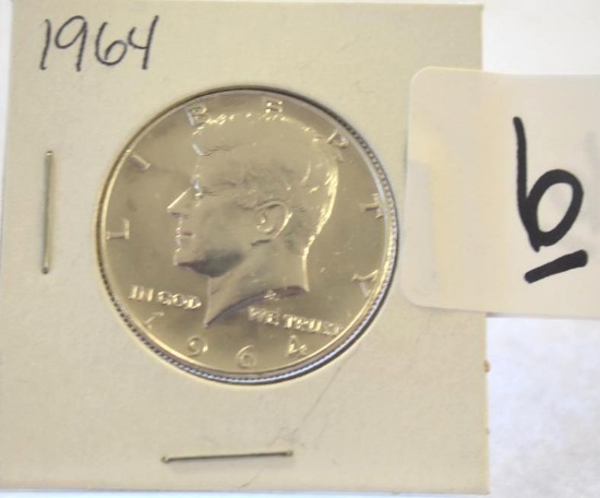 1964 Kennedy Half, Bright Mirror Shine