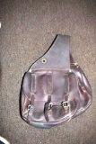 Pair of Leather Saddle Bags by Triple K Leather Goods