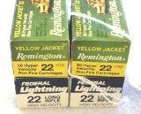 Four Boxes .22 Ammo, Remington and Federal