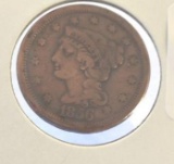 1856 Large Cent, US Coin