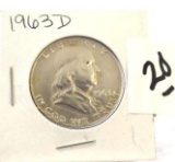 1963 D Franklin Half