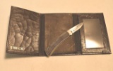 Collector Buck Knife Model 529 and Leather Wallet Buck