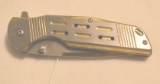 M Tech two tone Gold and stainless folding knife with pocket clip