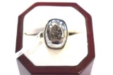 Ladies Designer Ring with Druzy center stone set in Sterling