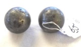 Two Lead Canon Ball Projectiles