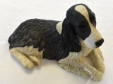 Black & White Springer Spaniel Sandcast Sculpture