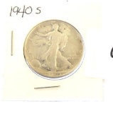 1940 S Walking Liberty Half