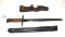 1943 Bayonet, Grooved Blade, Birds head Pommel, Scabbard and frog
