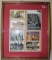 Framed Grouping of Wartime Military Postcards, German Youth in Uniform, Hitler,etc