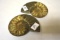 6 1/2 in Polished Ammonite Snail Fossils, sliced matching halves