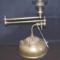 Antique Brass Parlor Lamp, Coleman Quick Lite, Swing Arm, kerosene lamp