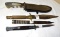 Lot mixed styles Knives AS is 4 total, 3 fixed blades