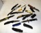 Large Grouping of mixed Folding Knives, as is, used items 19total