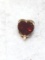 Heart Shaped Pendant in 14K Gold frame Ruby or Garnet