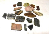 Raw Specimans Gems, Minerals and Slab Slices 17 pieces