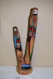 Rare Authentic Native American HOPI Double Shalako Kachinas