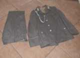 East Germany Cold War Mens Jacket and Pants Uniform with braided cord and Emblem