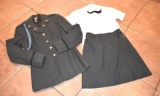 Army 1960 Nurse with Jacket, Skirt, Blouse, Tie, Pins and Braid Cord