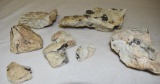 Elbaite Dark Crystals in Pegmatite 8 pcs 4 lbs 8 oz