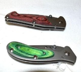 Folding Knives with pocket clips, as new Design by Jim Frost, 440 Stainless