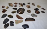 35 pieces, Slabs and Slices, Cut Agate and raw Minerals