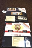 Antique Cigar Labels with Cert.of Auth. COA, Nabob, Sonny Boy,etc