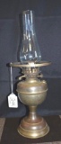 Antique Brass Parlor Lamp; Made in England
