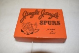 Vintage Jingle Jangle Spurs in original box, C.1950's, never used