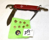 VintageOfficial Knife, Boy Scouts of America, with Scout Logo, Imperial USA, Prov. RIA