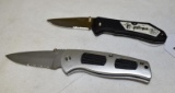 Large Folding Pocket Knives, half serated blades, pocket clips