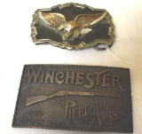 Belt Buckles: Winchester Rep.Arms and Eagle